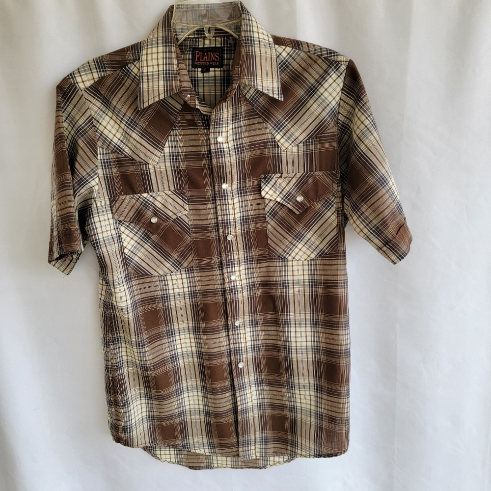 Plains western/cowboy/rodeo/country Sz S slim shirt.